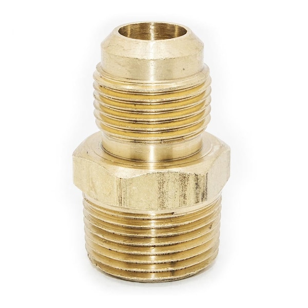 Thrifco Plumbing No. 48 3/16 Inch x 1/8 Inch Brass Flare MIP Adapter 6948002 - main